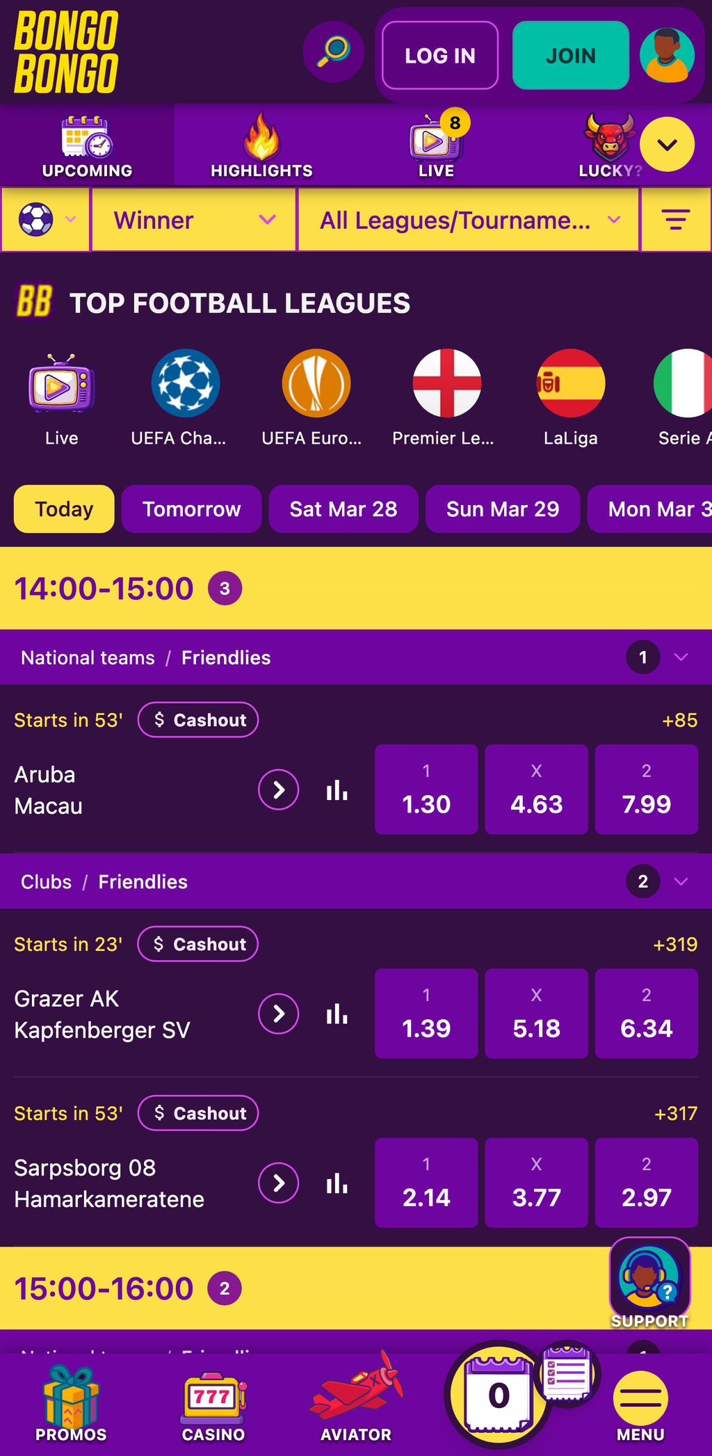 BongoBongo Zambia sports betting