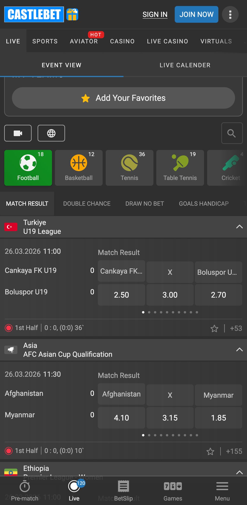 Castlebet sports betting