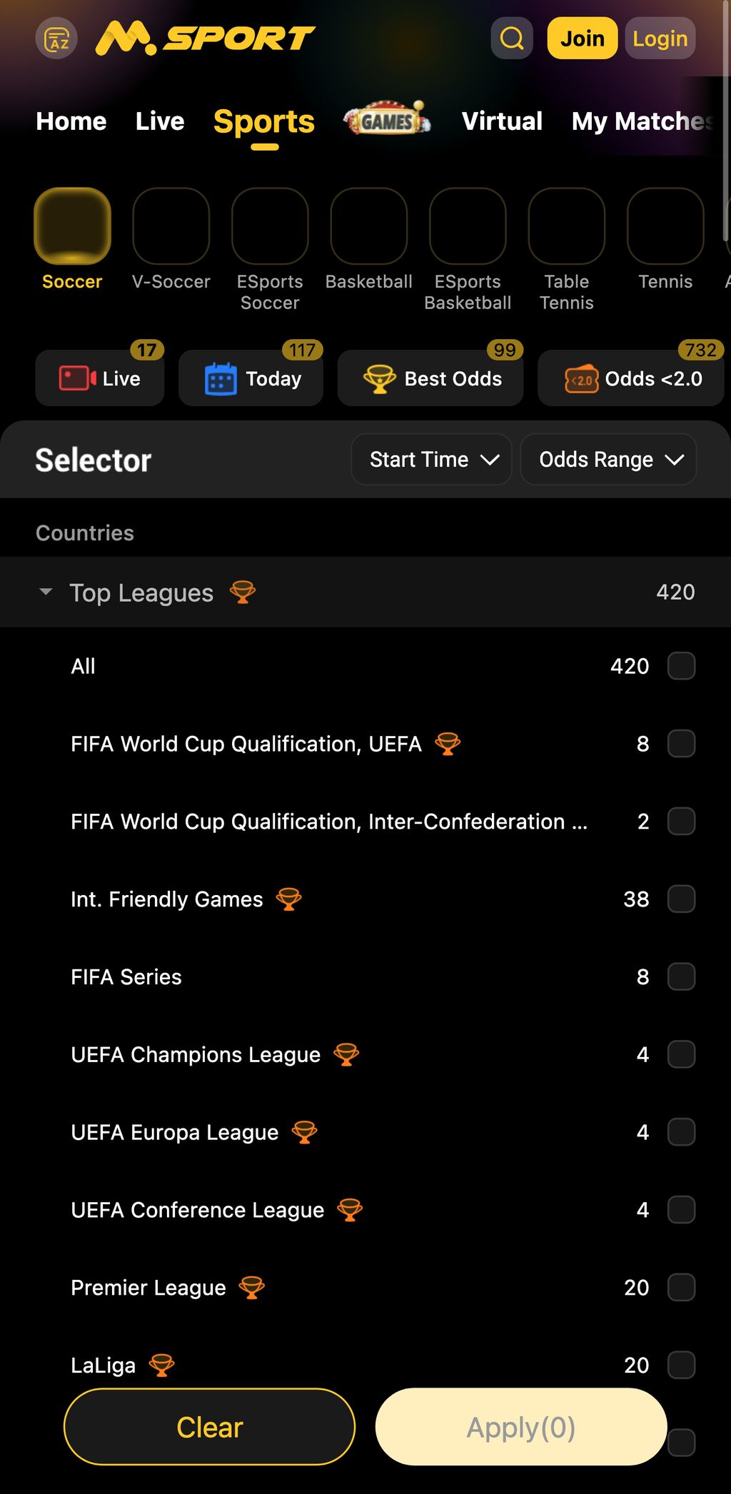 MSport Zambia sports betting